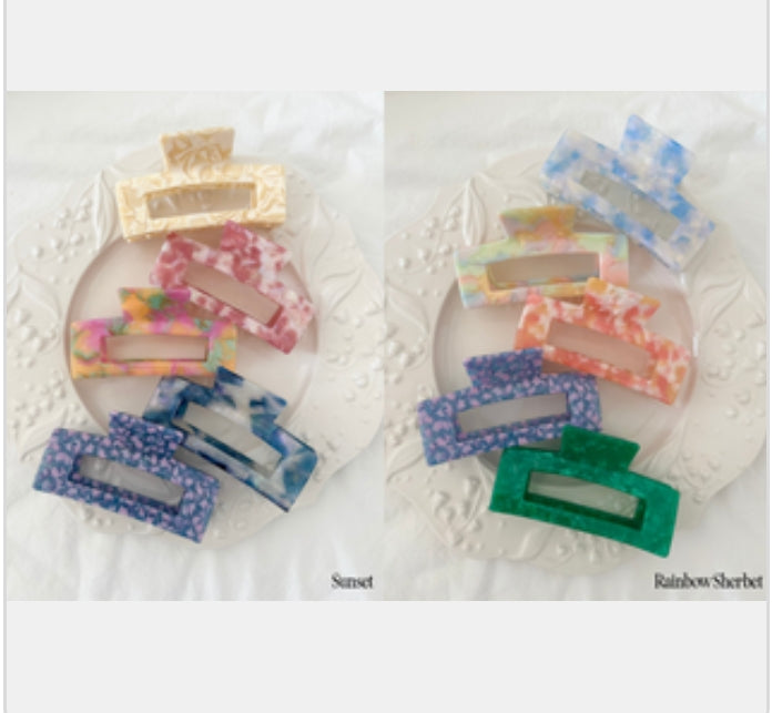 Assorted Acetate Jumbo Hair Claws - BETTY ASSORTED