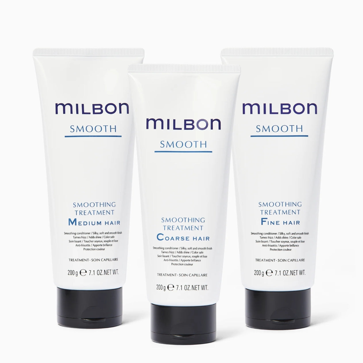 Milbon smoothing treatment (fine, medium, and coarse)