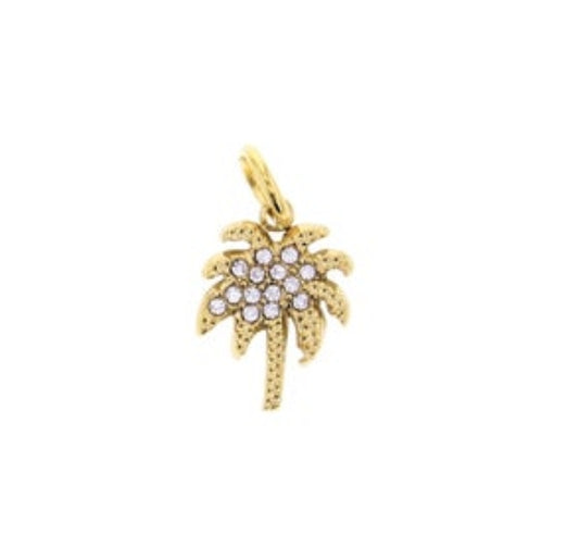 CZ Palm Tree Charm