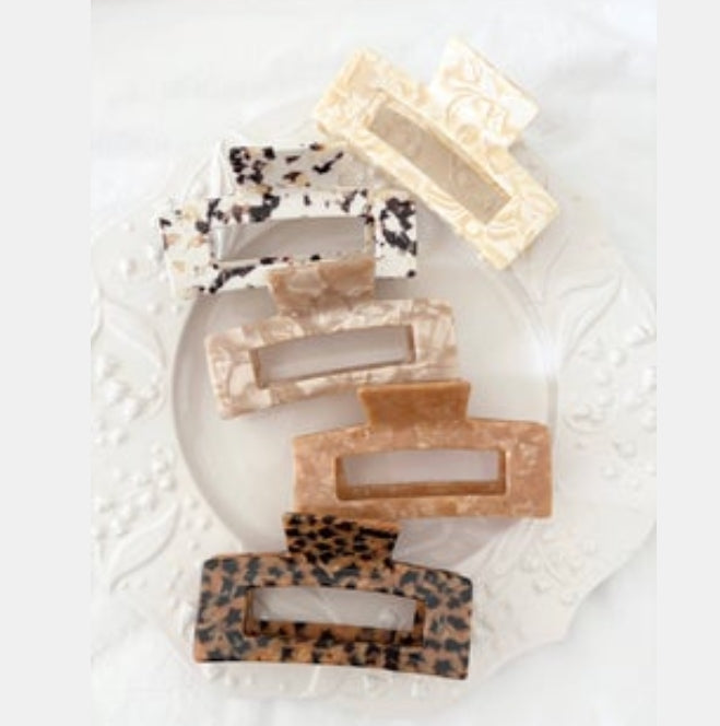 Assorted Acetate Jumbo Hair Claws - BETTY ASSORTED