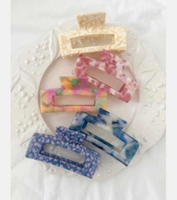 Assorted Acetate Jumbo Hair Claws - BETTY ASSORTED