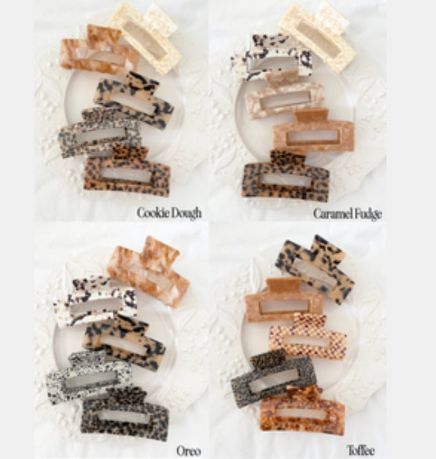 Assorted Acetate Jumbo Hair Claws - BETTY ASSORTED